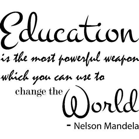 Wall Decal Nelson Mandela Education Wall Stickers Quote Wall