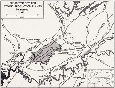 Manhattan Project: Oak Ridge, 1942, map