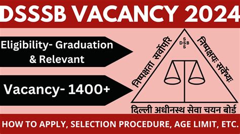 Dsssb Vacancy 2024 Eligibility Vacancy Selection Process Apply