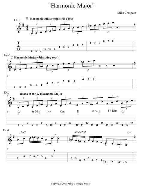 Harmonic Major | Guitar Nine