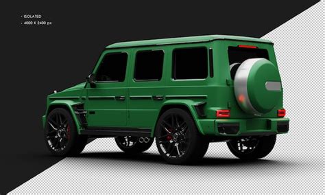 Premium Psd Isolated Realistic Matte Green Turbo Engine Mid Size