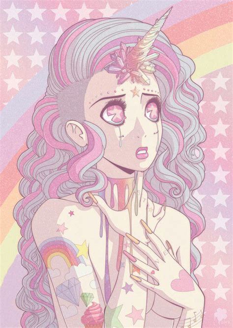 Creepy Pastel Goth Art Cute Kawaii Tattoos Unicorn Pastel Pastel