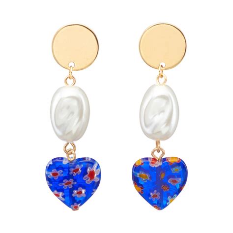 Acrylic Heart Dangle Earrings