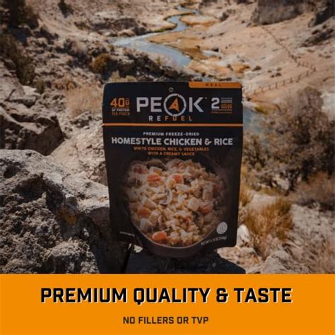 Peak Refuel Homestyle Chicken And Rice Premium Freeze Dried Camping Food Backpacking And Hiking