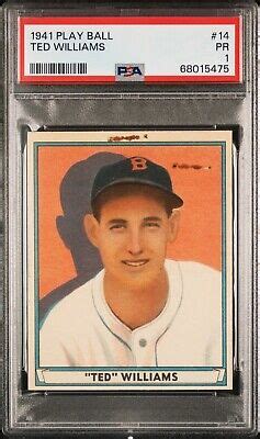 Ted Williams Play Ball Psa Very Sharp Brilliant Color No