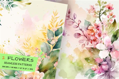 Watercolor Spring Floral Background Watercolor Background With Flowers