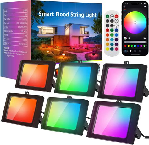 LED RGBW Outdoor Flood Lights, 36W Color Changing Landscape Lighting
