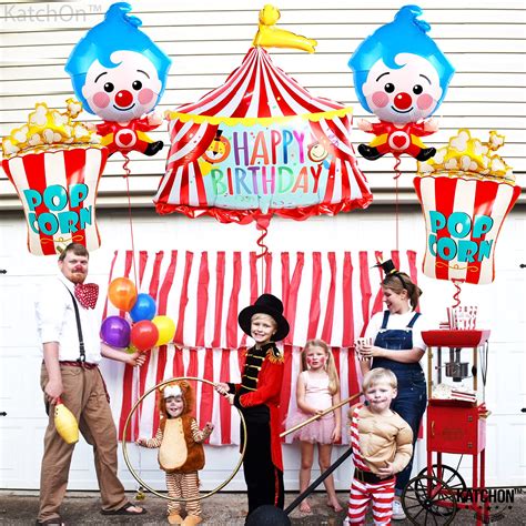 Giant, 30 Inch Carnival Balloons Set - Pack of 5 Circus Party ...