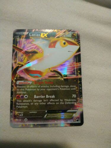 Pokemon Bw Plasma Freeze Latias Ex Ultra Holo Foil Near Mint