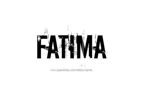 Fatima Name Tattoo Designs