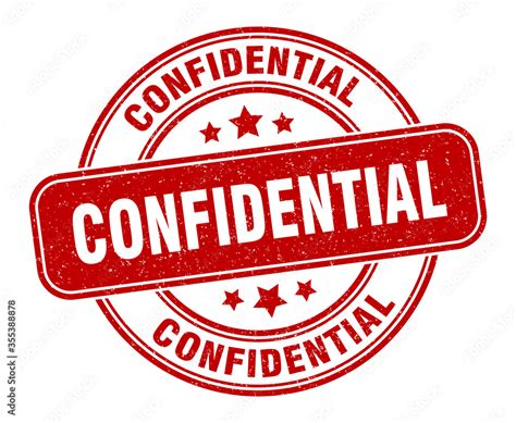 confidential stamp. confidential label. round grunge sign Stock Vector ...