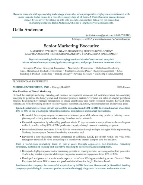 Marketing Executive Resume Sample — Thrive Resumes Professional Resume Services