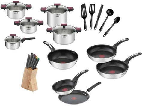 Zestaw Garnków Tefal Cookandclip Patelnie Emotion Akcesoria 26el