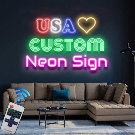 Personalized Neon Signs Led Lights Custom Neon Signs For Wall Etsy