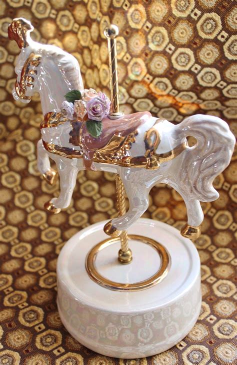 Antique Carousel Music Box