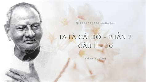 Ta Là Cái Đó Maharaj Nisargadatta Phần 2 Câu 11 20 YouTube