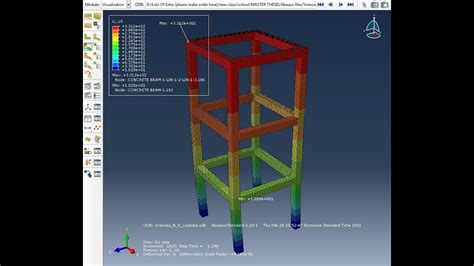 Abaqus Framed Reinforced Concrete Multi Storey Structure Under Earthquake Youtube