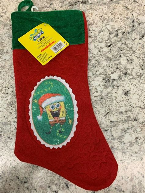 Spongebob Squarepants Christmas Stocking New 13 Nwt Nickelodeon