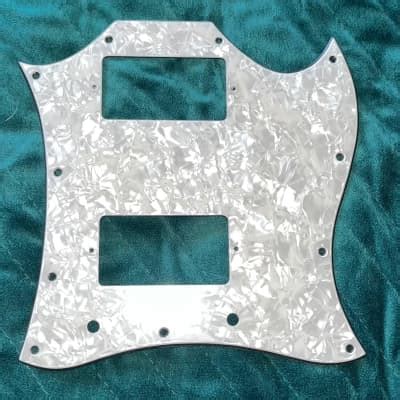 Allparts Pickguard For Gibson Sg Large White Pearloid Reverb