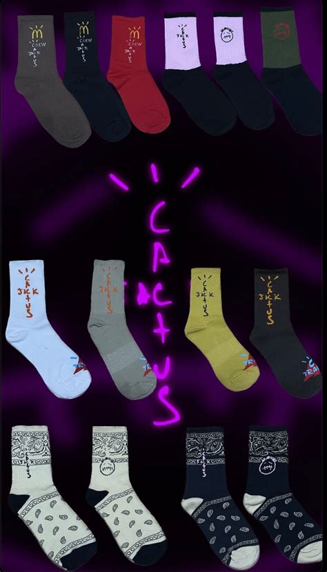 Cactus Jack Travis Scott Men Skate Crew Sport Socks Travis Scott Socks