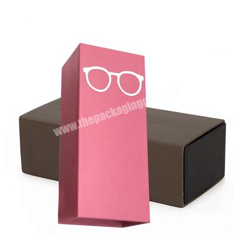 Factory Personalised Paper Cardboard Eye Glasses Packaging Box Pink Sunglasses Box