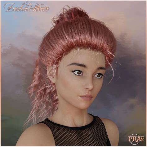 Prae Zasha Hair G8F Daz 3D Figure Assets Prae