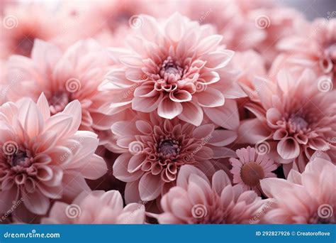 Delicate Pink Color Flowers Wallpaper Generative Ai Stock Illustration