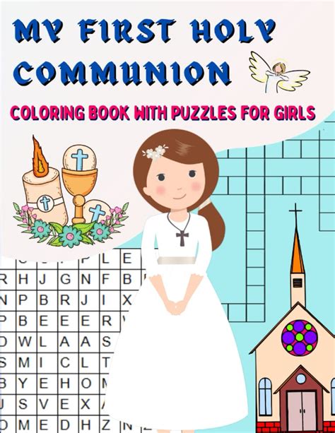 Buy My First Holy Communion Coloring Book With Puzzles For Girls