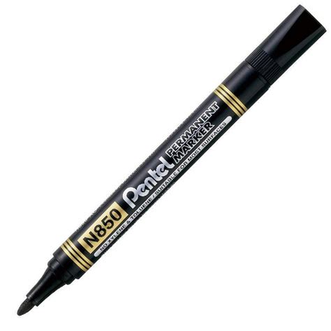 Pentel Marker Z Okrągłą Końcówką Czarny permanentny N850 A 12szt