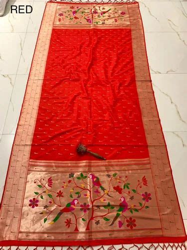 Border Paithani Silk Dupatta Half Fine Zari Gold At Rs In Surat