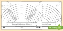 French Rainbow Colouring Activity Teacher Made Twinkl