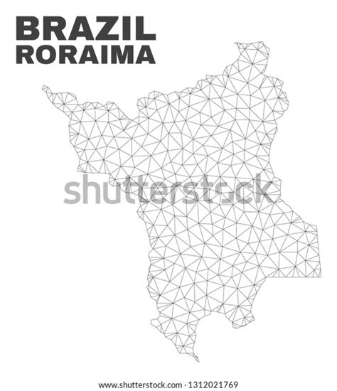 abstract roraima state map isolated  stock vector royalty