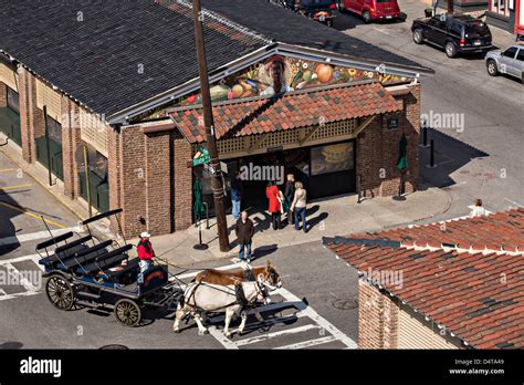 Aerial View Of The Historic Charleston City Market On Market Street In