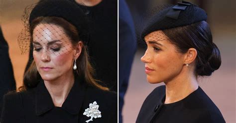 Kate Middleton And Meghan Markle Jewelry At Queen S Funeral Popsugar