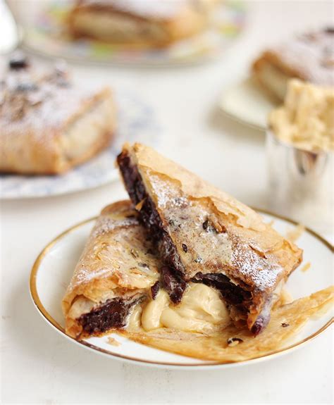 Leftover Christmas Pudding Strudel With Salted Caramel Rum Butter The