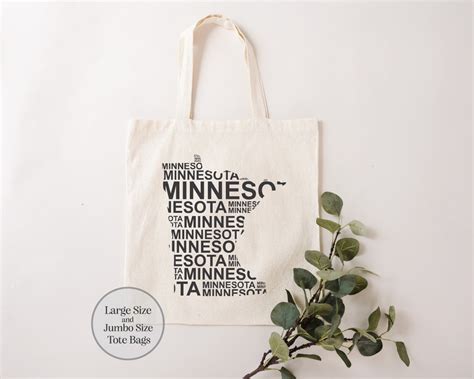 Minnesota Tote Bag Minnesota Map Tote Bag Minnesota Lover Tote Bag