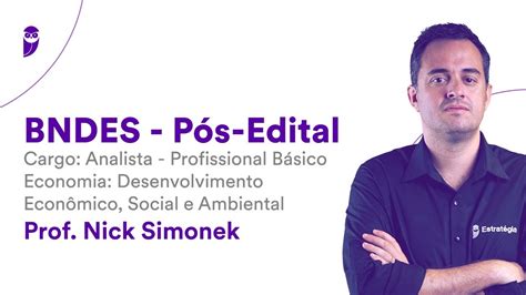 Bndes P S Edital Analista Profissional B Sico Desenvolvimento