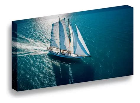 Cuadro Lienzo Canvas Barco Velero Mar Oceano Sala 60 80cm Meses Sin