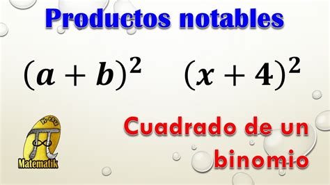 Qu Es Un Producto Notable Cuadrado De Un Binomio Cuadrado De La