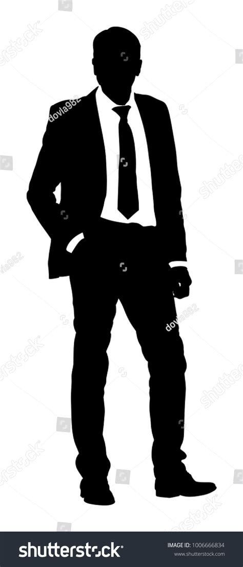 Confident Leader Standing Businessman Go Work Stock Vector Royalty