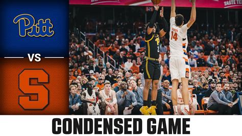 Pitt Vs Syracuse Condensed Game 2022 23 Acc Mens Basketball Youtube