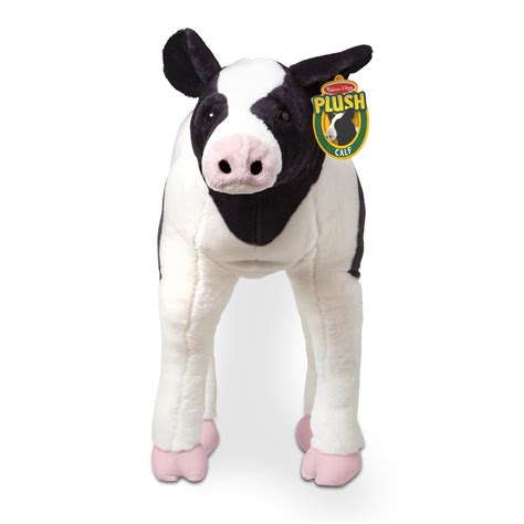 Melissa And Doug Giant Calf Lifelike Stuffed Animal Baby Cow 2 Feet