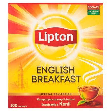 Lipton English Breakfast Herbata Czarna G Torebek