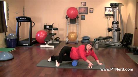 Hip Flexor Stretch On Foam Roller Personal Training Exercise Of The