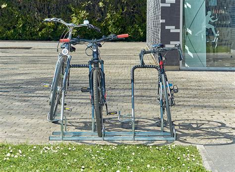 Mottez Fahrradst Nder F R Fahrr Der Grundmodul Verzinkter Stahl