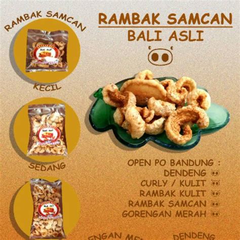 Jual Open PO Bali Asli Kerupuk Rambak Samcan Rambak Kulit Curly 60GR