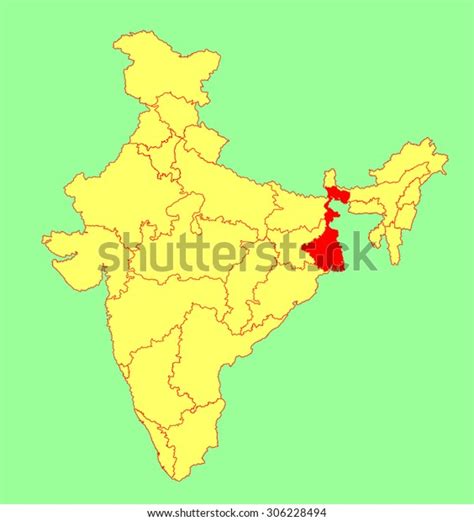 West Bengal State India Vector Map Vector De Stock Libre De Regal As