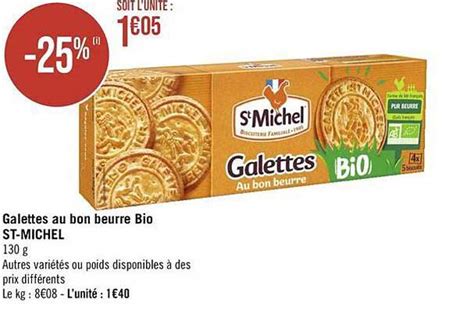 Promo Galettes Au Bon Beurre Bio St michel chez Supermarchés