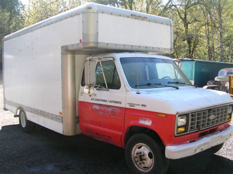 1989 Ford E350 Econoline Box Truck Delivery Van Ex Uhaul 73 Diesel Automatic For Sale Photos