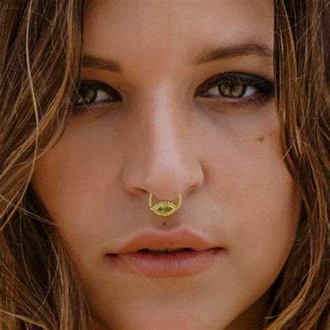 Daith Piercing Gold Septum Ring Septum Jewelry Indian Nose Etsy